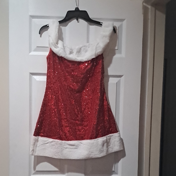 Rslove Christmas Lingerie SexySanta Lingerie  Red Sequin Babydoll Chemise - Picture 1 of 14